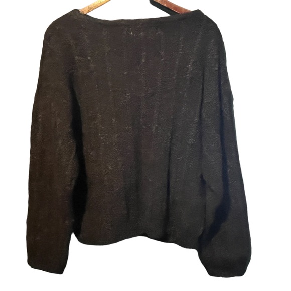 Diane Von Furstenberg Vintage Knit Sweater, Jet Black | M - Picture 7 of 13